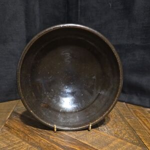 Dark Brown Ceramic Bowl - Handmade